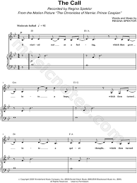 Regina Spektor The Call Sheet Music In Bb Major Transposable Download Print Regina Spektor Sheet Music Music