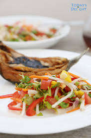 From nahuatl xicamatl , ), mexican yam bean , or mexican turnip , is the name of a native mexican vine, although the name most commonly refers to the plant's edible tuberous root. Filipino Singkamas Salad Jicama Salad Today S Delight