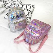 Blackpink Small Laser Backpack Korean Bags Backpacks Black Pink
