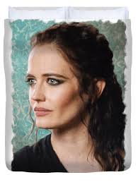 Eva Green Portrait Beach Towel by Beltschazar