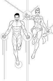 Iron Man Captain Marvel By Jamiefayx Deviantart Com On Deviantart Marvel Coloring Captain Marvel Coloring Pages