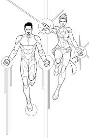 So fill these free printable captain american coloring pages in the shades of glory! Iron Man Captain Marvel By Jamiefayx Deviantart Com On Deviantart Marvel Coloring Coloring Pages Marvel Tattoos
