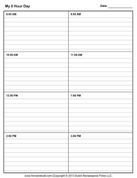 Great Daily Schedule Templates Including Ones For 8 Hours Up To 24 Hours Daily Schedule Template Free Printable Weekly Planner Template Weekly Planner Template