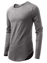 Men S Crew Neck Long Sleeve Cotton T Shirt Dark Grey Ch11fxvm6pp Long Sleeve Tshirt Men Mens Outfits Mens Crew Neck