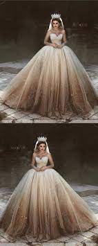 Ball Gown Wedding Dresses Sweetheart Luxury Ombre Gold Sparkly Big Bridal Gown Jkw372 Ball Gown Wedding Dress Ball Gowns Wedding Bling Wedding Dress