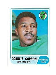 1968 Topps CORNELL GORDON New York Jets #91
