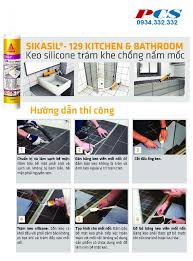 Sikasil 129 Kitchen & Bathroom Keo silicone trám khe khu vực ẩm ướt