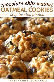 These Walnut Chocolate Chip Oatmeal Cookies Are Soft And Chewy This No Chill Oatmeal Coo In 2022 Chocolate Chip Oatmeal Oatmeal Chocolate Chip Cookies Oatmeal Cookies