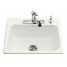 Maybe you would like to learn more about one of these? Kohler K 5964 4 0 Mayfield Single Basin Cast Iron Kitchen Sink White Faucet And Accessories Not Included Faucetdepot Com