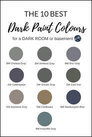 The 10 Best Dark Colours For A Dark Room Or Basement Basement Paint Colors Dark Paint Colors Media Room Colors