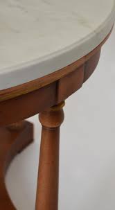 Split matched veneer inserts and solid edge perimeters. Round Coffee Table White Marble Top Cherrywood Base Cupioli Handmade In Italy For Sale At 1stdibs