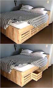 reusing or reusing wood based pallets into indoors or outdoors furnishings has grown to b pallet furniture bed bed frame and headboard pallet furniture bedroom