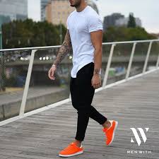 Mens Fashion Orange Shoes Mens Joggers Outfit Mens Gym Fashion Fashion Joggers