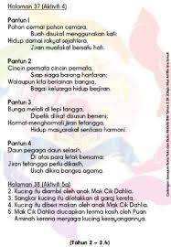 Seperti namanya, pantun cinta ini dibuat oleh seseorang ada pantun gombal 2 baris, lucu, untuk nembak pacar/kekasih (btw, pacar setelah nikah yah maksud penulis. Page 4 Cadangan Jawapan Buku Aktiviti Tahun 2 Tema 2
