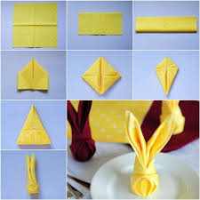 Avec ce tuto facile, vous allez apprendre à plier une serviette en forme de fleur ! 14 Pliages De Serviettes Faciles Pour Vos Magnifiques Tables De Fetes Pliage Serviette Facile Pliage Serviette Papier Pliage Serviette Paques