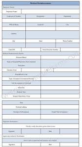 Sample Medical Reimbursement Form Template Word Sample Forms Templates Words Medical