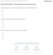 This conflict, known as the space race, saw the emergence of scientific discoveries and new technologies. Quiz Worksheet Human Body Parts Facts For Kids Study Com