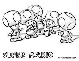 Mario playing on the wii u gamepad with yoshi singing and toad playing the maracas. Super Mario Bros 153721 Video Games Printable Coloring Pages