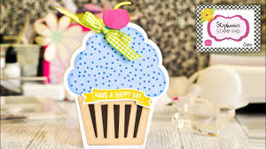 I wanted to share a quick video with you on how to make a simple shape card from images that are widely available to you and they are so fun to make. Stephanie S Stamp Pad 91 How To Make A Cupcake Shaped Card Youtube