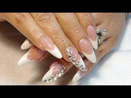 Add your ideas to the classic colors. How To Pink White Almond Shape Nails Melodysusie 36 Watt Uv Lamp Review Youtube