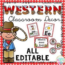 I have areas in my room centered on that theme.reading corral, a place to hang your hats is my center board that i use to manage centers (each person has their own hat). Western Theme Classroom Decor Cowboy Theme Editable By Loving Math