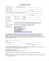 Free 9 Sample Construction Bid Forms In Ms Word Pdf Excel