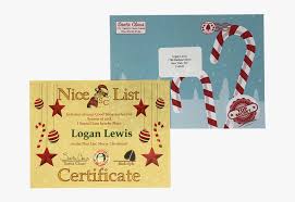 Both certificates are designed to look like they are on gold embellished parchment certified as official north pole documents. Letter To Santa Png Santa S Nice List Certificate Transparent Png Kindpng