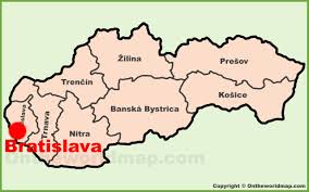 5 neighbouring countries of slovakia (in the middle, blue) on the map are Bratislava Location On The Slovakia Map