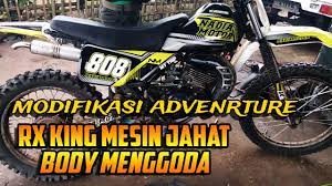 Selain karena memiliki kesan motor jadul, melakukan modifikasi motor yamaha rx king ini terbilang sangat mudah dan tidak terlalu membutuhkan banyak uang. Intip Rx King Modifikasi Adventure Frame Ts Jumbo Youtube