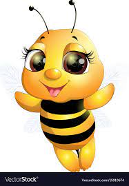Beautiful Cute Bee Drawn On White Background Download A Free Preview Or High Quality Adobe Illustrator Ai Eps Pdf And High Cartoon Bee Bee Pictures Cute Bee