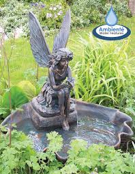 3 tall, 2 wide, 0.6 ounces. H78cm Fairy On A Clam Shell Water Feature By Ambiente 239 99