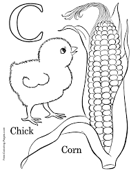 Alphabet Coloring Pages C Is For Corn Abc Coloring Pages Alphabet Coloring Preschool Coloring Pages