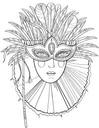 Mascara De Carnaval Para Colorear