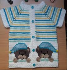 Tunus Isi Ayicik Suslemeli Yakadan Baslama Bebek Yelegi Tarifi 1 2 Yas Babykleidung Baby Weste Babysachen Stricken