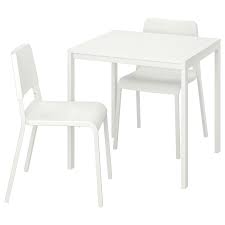 Montar silla ikea modelo stefan para cocina negra madera oscura. Melltorp Teodores Mesa Y Dos Sillas Blanco Blanco Ikea