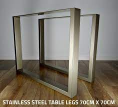 Are you thinking of buying metal table legs with modern designs? 2 X Stainless Steel Metal Table Legs Box Chunky Industrial Dining Wooden Ebay