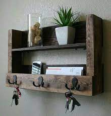 Front Door Shelf Rustic Furniture Design Key Holder Diy Rustic Furniture