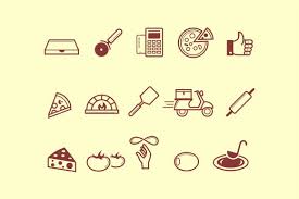 15 pizza icons pizza icon card machine icon