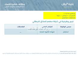 شركة المذاق الايطالي وظائف استقبال نسائية في الرياض