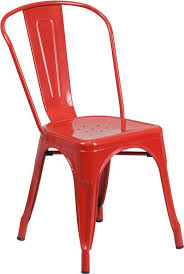 Flash Furniture Metal Indoor Outdoor Stackable Chair Metal Chairs Metal Side Chair Indoor Outdoor Chair