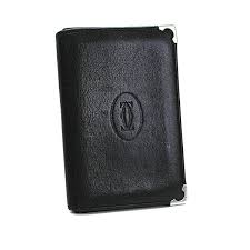 Buy business card case and get the best deals at the lowest prices on ebay! Cartier Folded Business Card Holder Case Must De Leather Black Cartier Men S 2c Motif Compact Thin Elady Globazone
