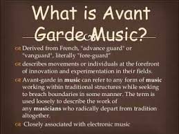 Word origin late middle english (denoting the vanguard of an army): Compilation Of Modern Avant Garde Music Youtube