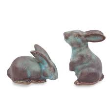 Ceramic white bunny figurine cute easter bunny. Unicef Market Handcrafted Ceramic Rabbit Figurines In Turquoise Pair Joyful Rabbits