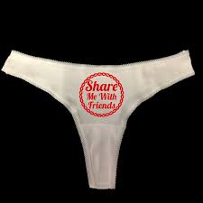 White Hotwife Share Me With Friends Thong - Etsy Canada