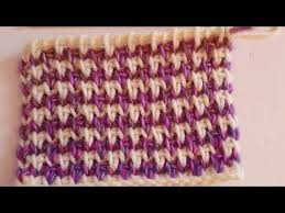 Tunus Isi Iki Renkli Ornek Yapimi 6 Hirka Modeli Easy Tunisian Crochet Youtube Tunus Orgusu Tig Desenleri Orgu Egitimleri