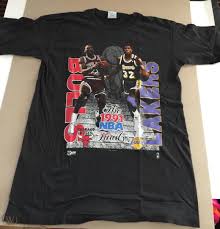 In this 1991 finals game, the lakers. Vintage 1991 Nba Finals L A Lakers Vs Chicago Bulls Shirt Jordan Magic 1926291810