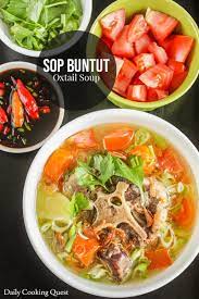 Sop Buntut Oxtail Soup Recipe Oxtail Soup Indonesian Food Oxtail