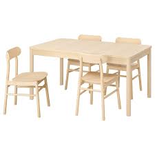 Ronninge Ronninge Table And 4 Chairs Birch Birch Ikea