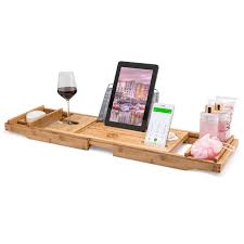 Expandable arms fit most tubs. Morvat Bamboo Bathtub Tray Bathtub Tray Caddy Bathtub Tray With Book Holder Bath Tray For Tub Bathtub Caddy Tray Bathtub Shelf For Laptop Reading Tablet Bed And Bath Gift Premium
