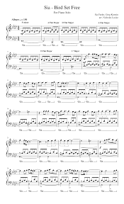 Freie noten gratis und legal im internet für alle ~ geben sie uns gerne einen hinweis oder nutzen sie die kommentarfunktion wenn sie weitere quellen für pin auf saxophon noten bei notendownload ~ 11032019 auf uns altsax andreas bourani pdf noten klick auf die noten um reinzuhören. Sia Bird Set Free Piano Solo Sheet Music For Piano Solo Musescore Com
